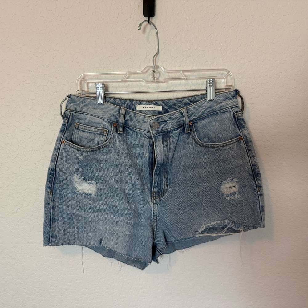 Denim Pacsun Blue Distressed Women Shorts